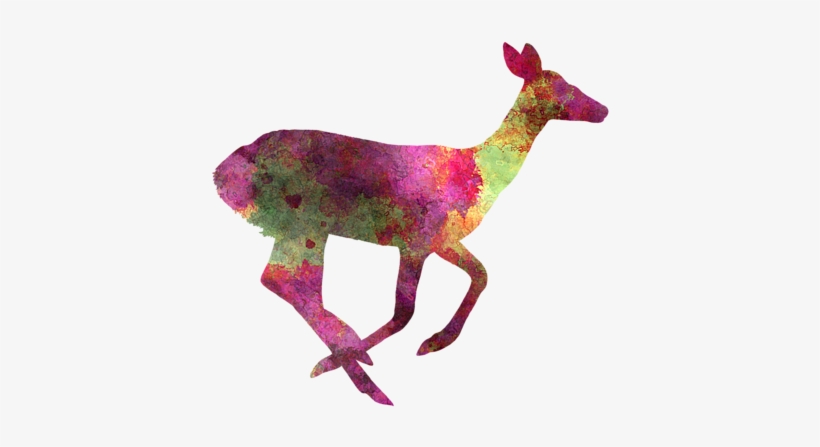 Click And Drag To Re-position The Image, If Desired - Female Deer 01 In Watercolor All-over-print T-shirt,, transparent png #247525