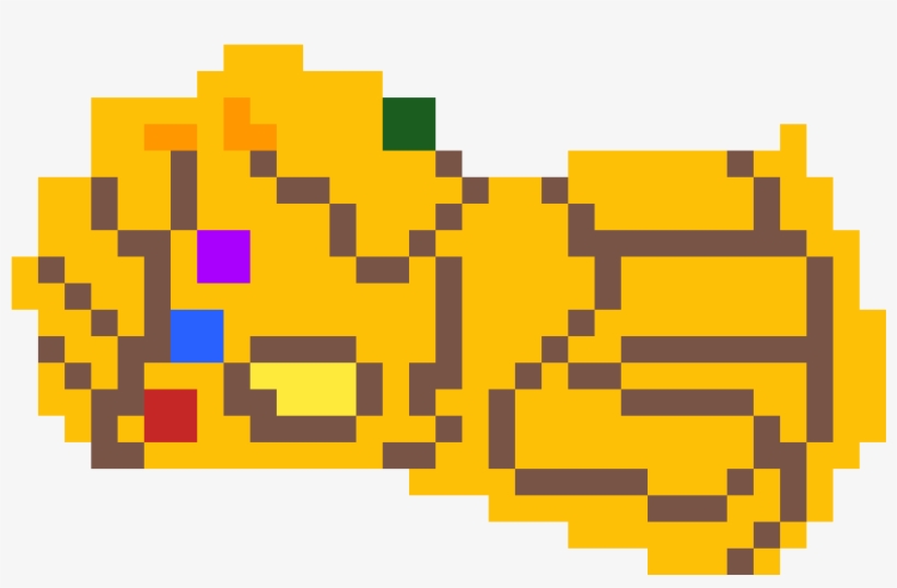 Infinity Gauntlet - Infinity Gauntlet Pixel Art, transparent png #247570