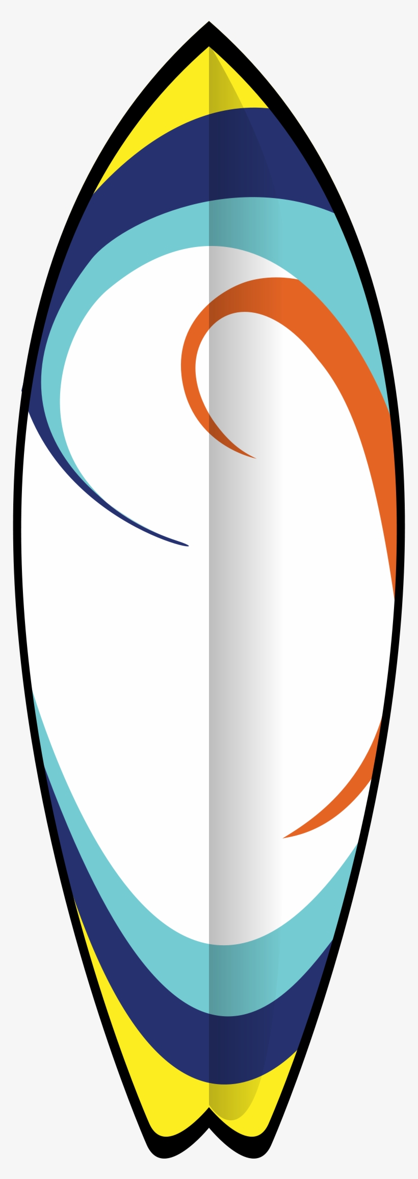 Summer Surfboard Clipart Png - Surf Board Clip Art, transparent png #247883