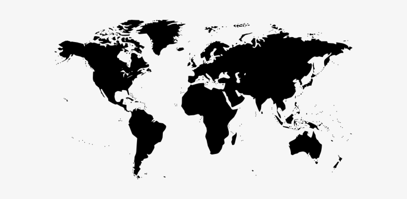 World Map Clip Art Black And White, transparent png #248144