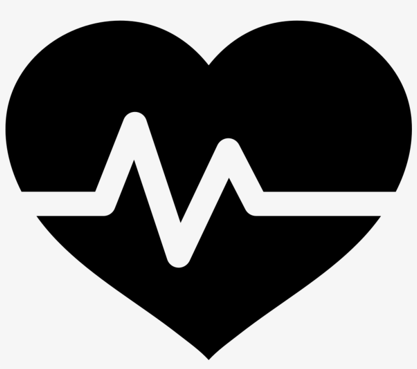 Electrocardiogram On Heart Shape - Health Black And White, transparent png #248367