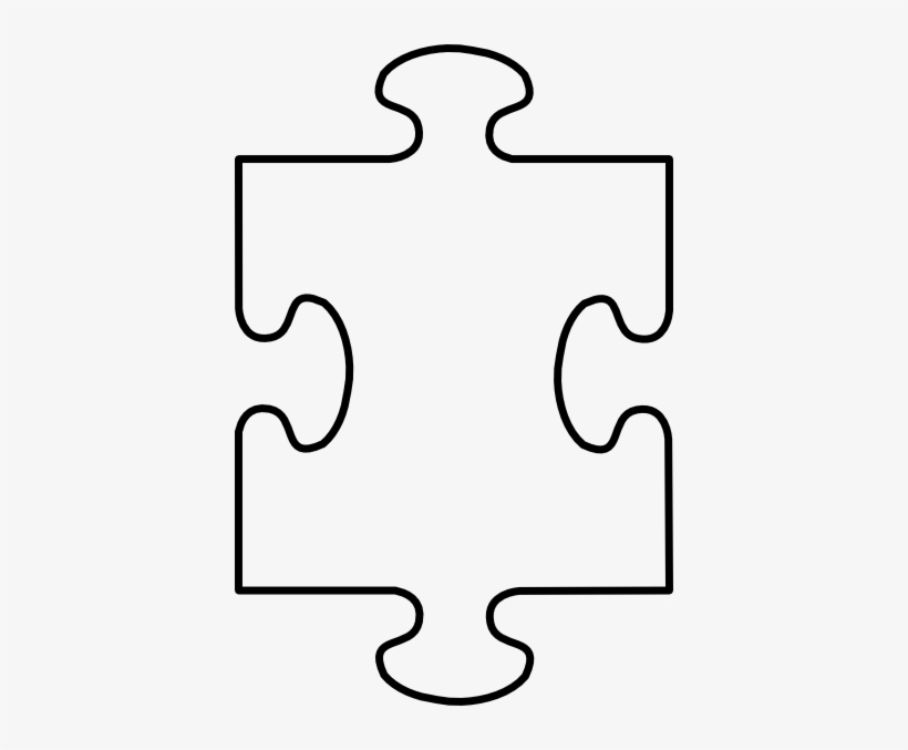 Puzzle Piece Frame One Clip Art At Clker - Пазл Клипарт, transparent png #248411