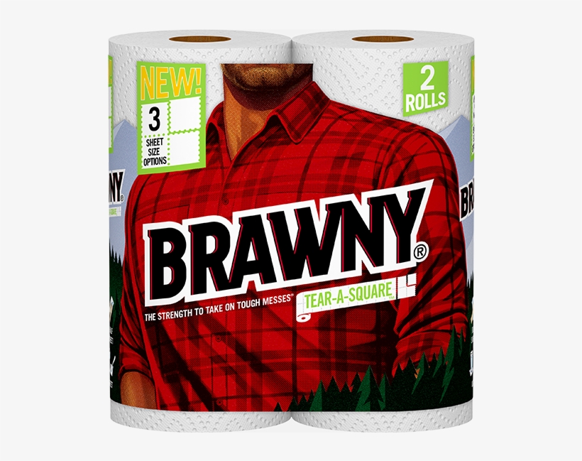 2r - Brawny Paper Towels, Pick-a-size, Big Roll, White -, transparent png #248682
