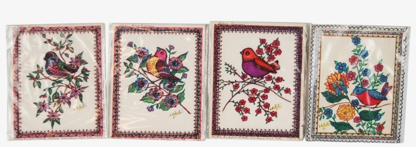 Awesome Collection Of 4 Watercolor Bird Paintings By - Patchwork, transparent png #248838