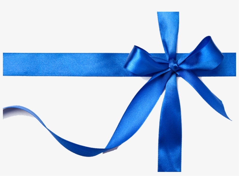 Blue Gift Bow Png - Blue Gift Ribbon Png, transparent png #248842