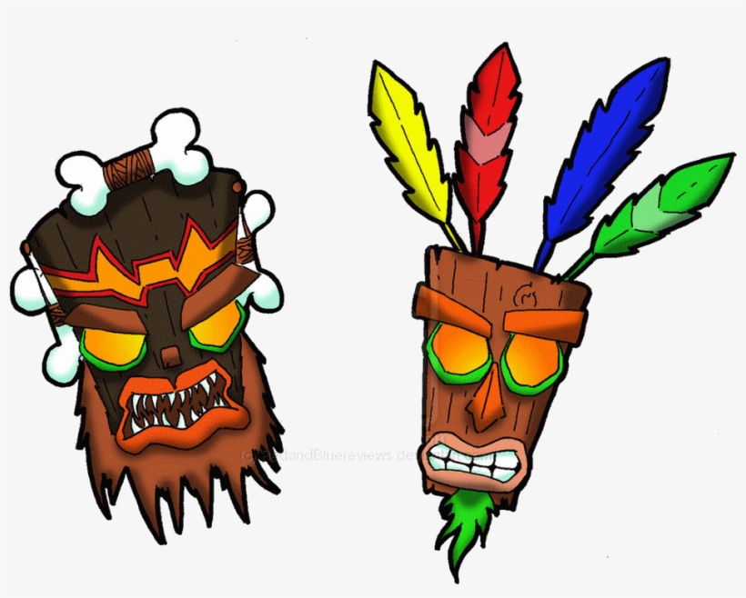 The Aku Uka Brothers Are Powerful Spirits In The Form - Crash Bandicoot Uka Uka, transparent png #249149