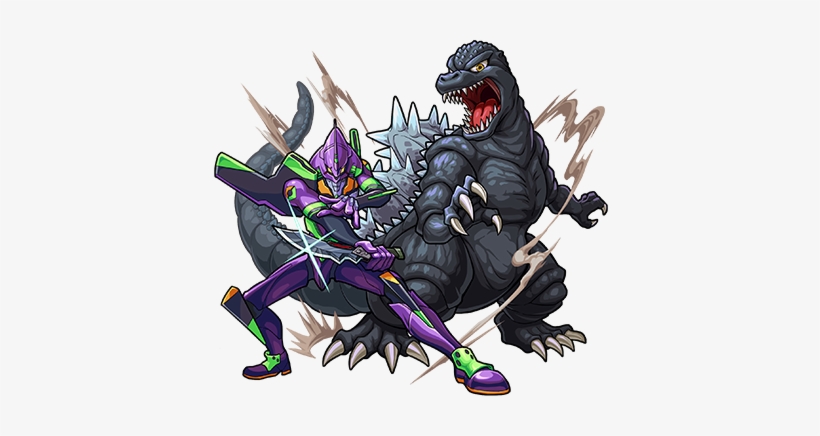 2114 - Godzilla Evangelion Monster Strike, transparent png #249309