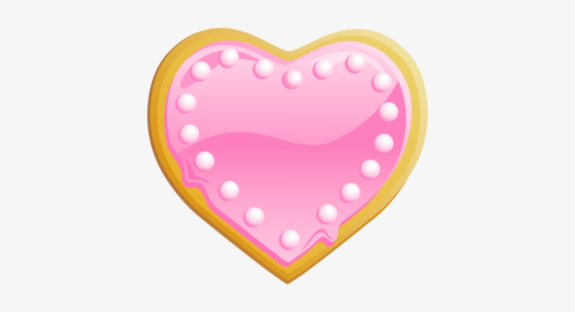 Cookie Clipart Sugar Cookie - Heart Shaped Cookie Clipart, transparent png #249327