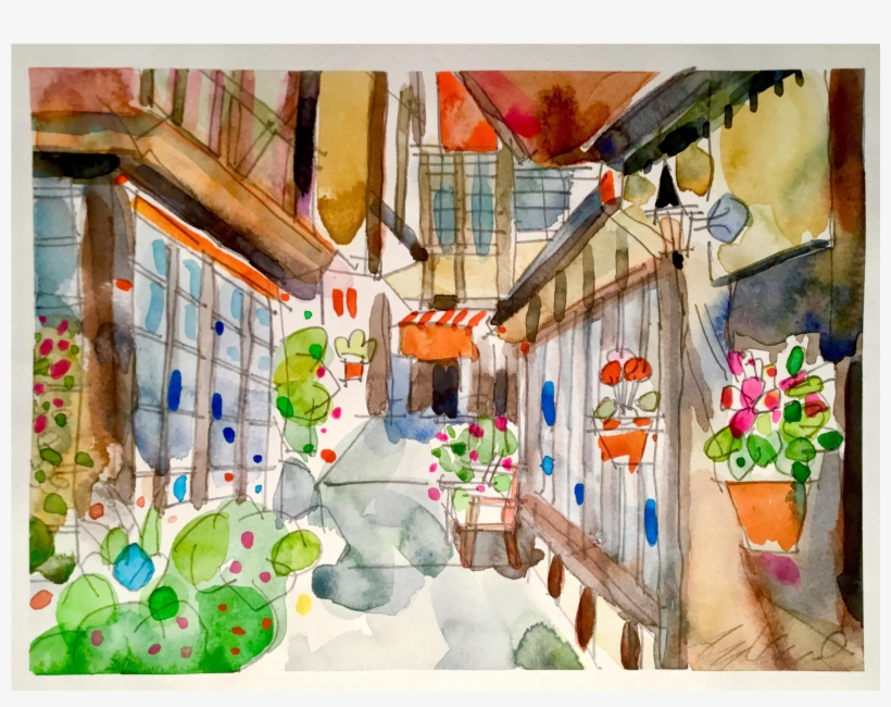 Original Watercolor Painting On Strathmore Paper, Cityscapes - Painting, transparent png #249464