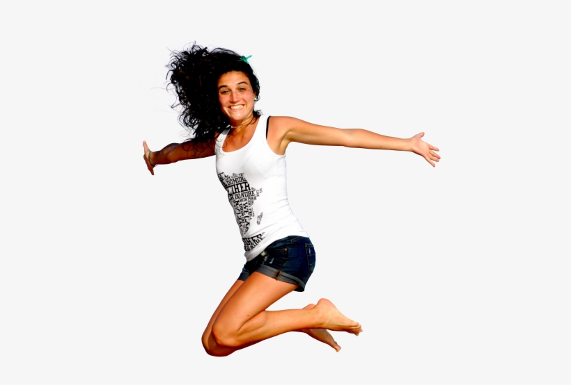 Happy Young Woman Jumping In The Sky Png Image - Heel Pain: Why Does My Heel Hurt?: An, transparent png #249534