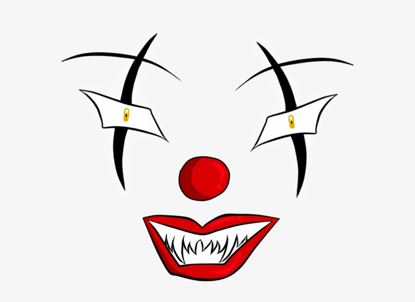 Makeup Transparent Clown - Scary Clown Makeup Png, transparent png #249586