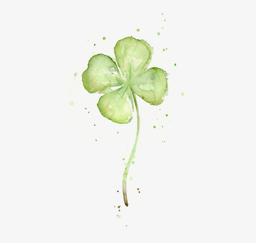 Click And Drag To Re-position The Image, If Desired - Watercolor 4 Leaf Clover, transparent png #249650