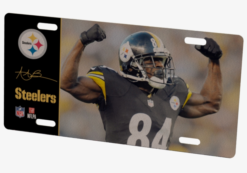 Pittsburgh Steelers Antonio Brown 1 Metal Photo - Pittsburgh Steelers, transparent png #2400589