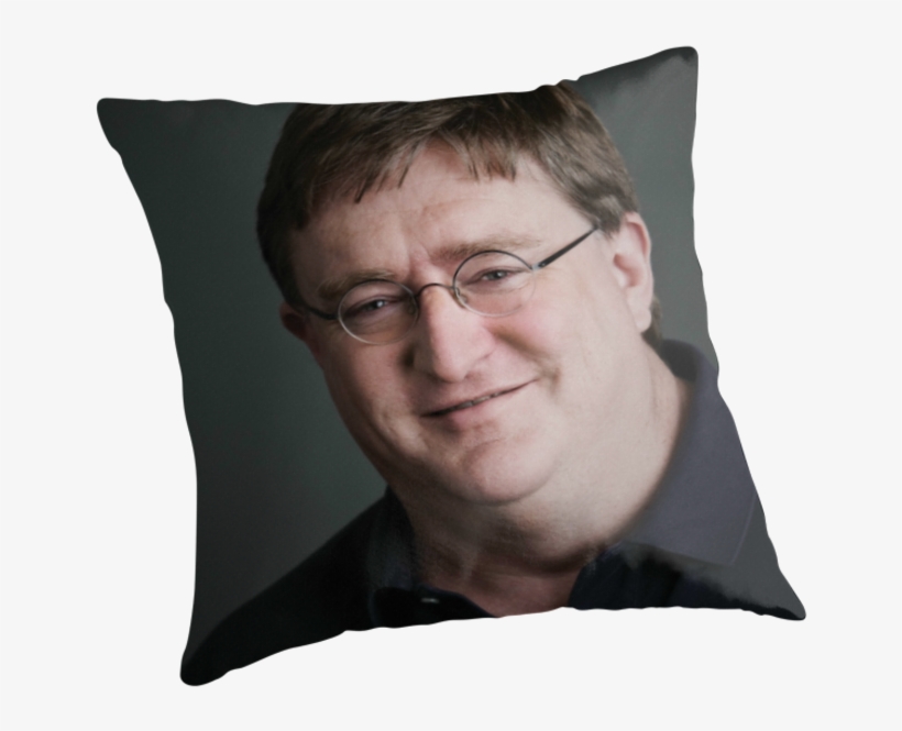 "gabe Newell Steam God" Throw Pillows By Marmbo - Gaben Newell, transparent png #2400729