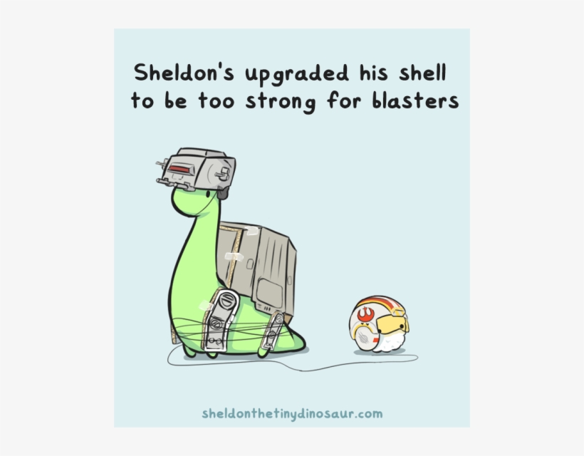 Happy New Star Wars Movie Day Hope Everyone Can Enjoy - Sheldon The Tiny Dinosaur That Thinks He, transparent png #2401417