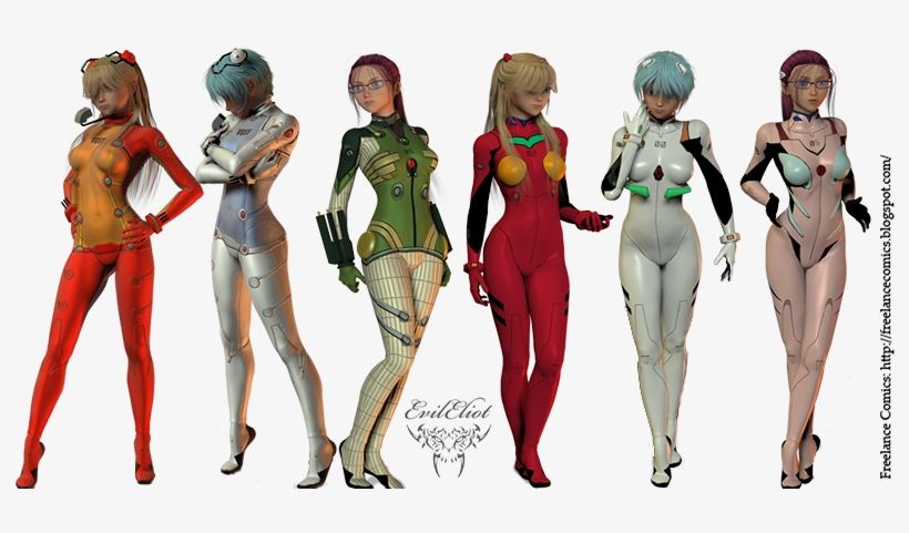 Evangelion Plugsuits By Evileliot - Fallout 4 Evangelion Mod, transparent png #2401692