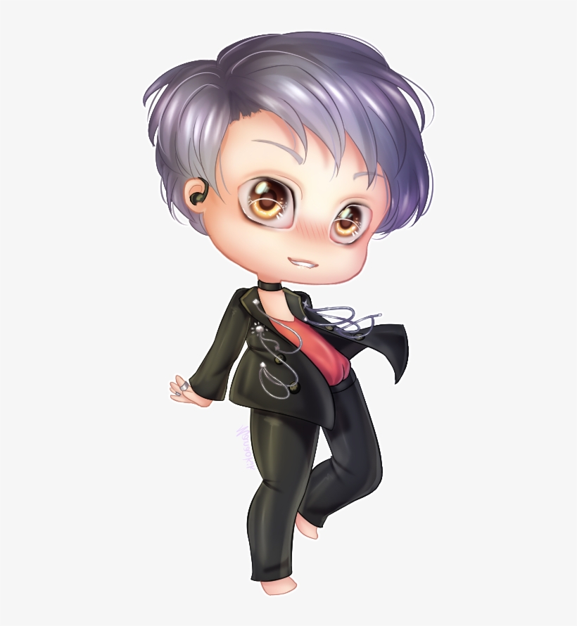 Drawing Step Rap Monster Dibi Chibi Image Library Stock - Rap Monster Bts Chibi, transparent png #2401843