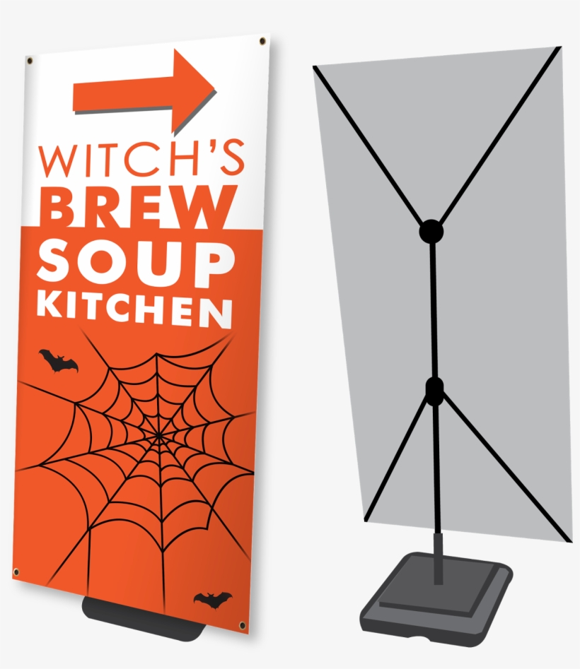 Outdoor Banner Stands For Halloween - Spider Web, transparent png #2402182
