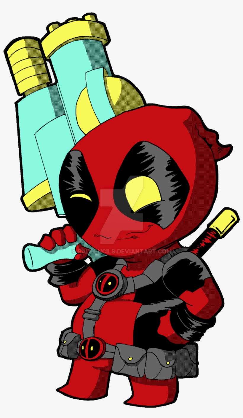 Deadpool Drawing Marvel Comics Superhero Comic Book - Deadpool Baby Cartoon Illustration, transparent png #2402865