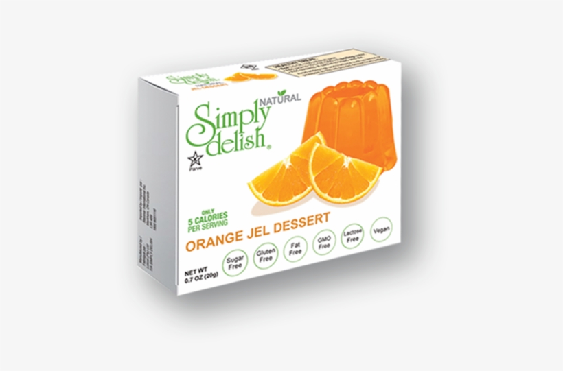 Orange Jelly - Simply Delish Natural Orange Jel Dessert, transparent png #2402946