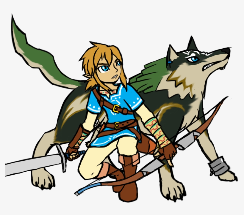 Image Result For Link Breath Of The Wild - Breath Of The Wild Link And Wolf Link, transparent png #2403272