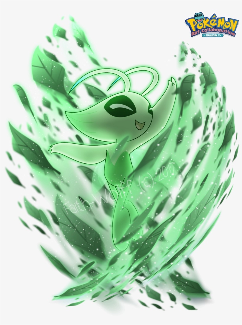#251 Celebi Used Leaf Storm And Heal Bell In The Game - Pokemon Celebi Fanart Png, transparent png #2403382