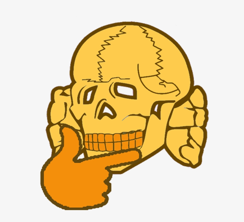 View 1522847278071 , - Thinking Emoji Skull, transparent png #2404151