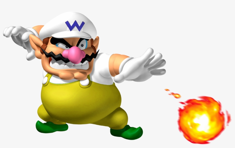 Fiery Wario - Super Mario Fire Wario, transparent png #2404388