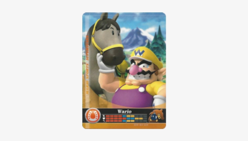 Horse Racing Amiibo Card - Amiibo Super Mario Wario (nintendowiiu,nintendo3ds), transparent png #2404704