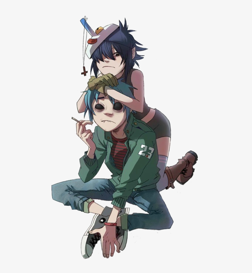 Gorillaz - Gorillaz 2d And Noodle, transparent png #2404833