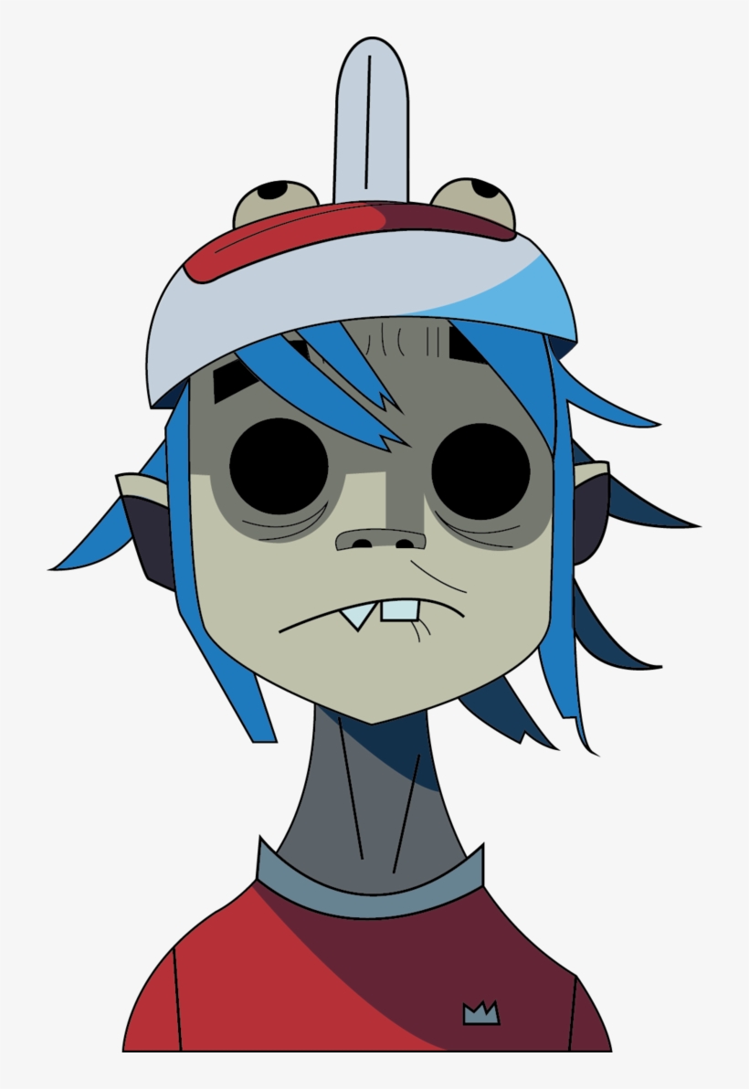 Gorillaz 2d Png - 2d Gorillaz Clown Mask, transparent png #2404871