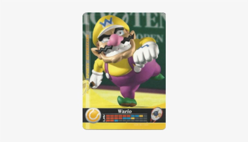 Wario - Tennis - False Wario Tennis Amiibo Card For Mario Sports Superstars, transparent png #2404892