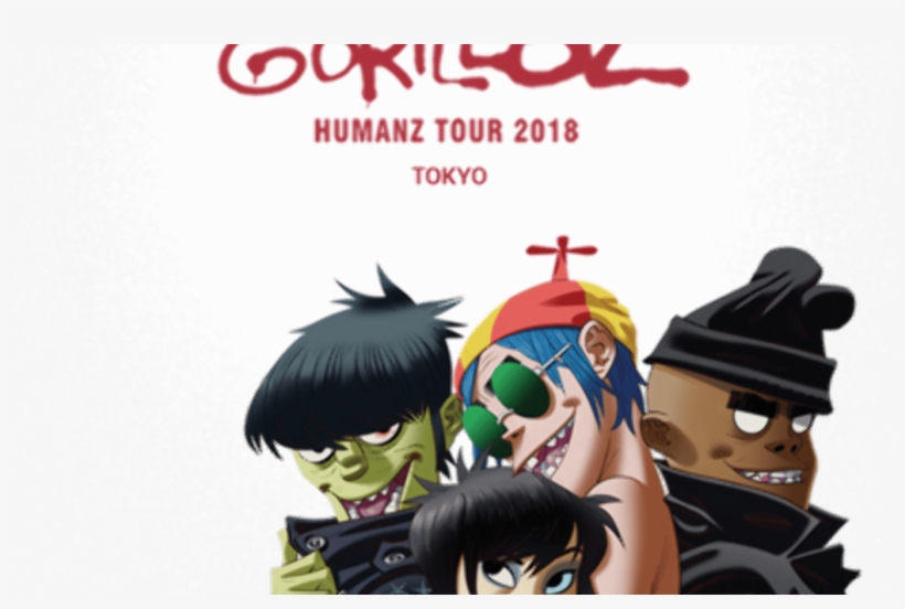 Gorillaz Japan Tour - Gorillaz Humanz Tour 2018, transparent png #2405063