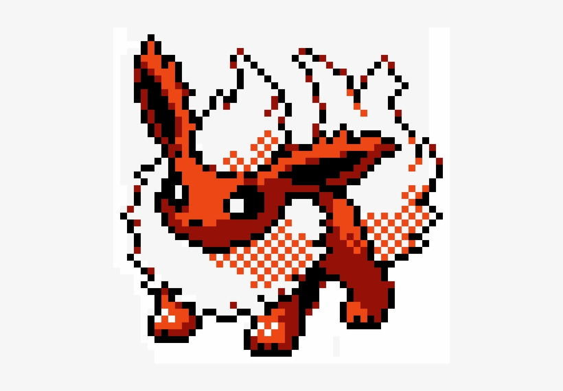 Flareon Flareon Pixel Art Free Transparent PNG Download PNGkey