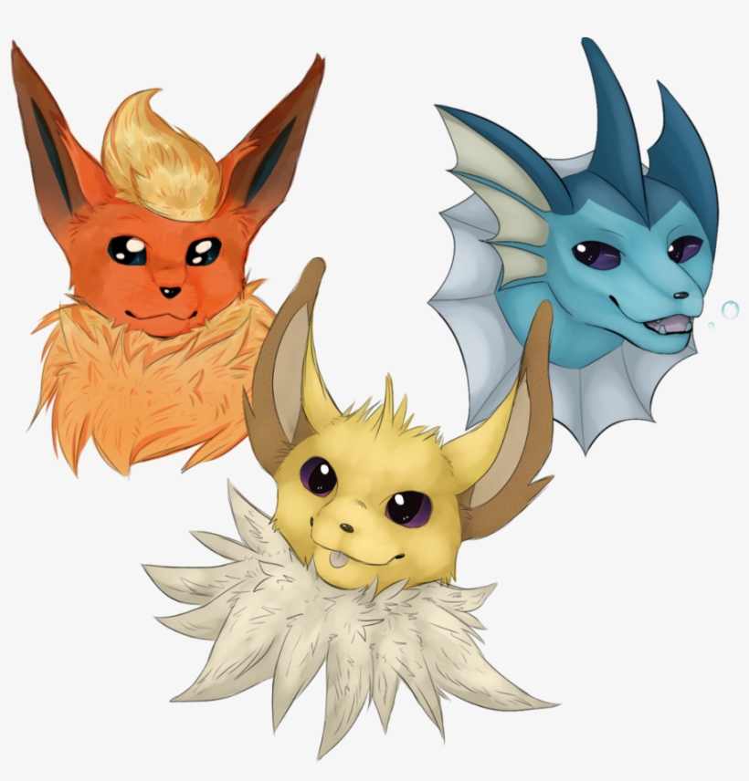 Clip Art Transparent Library Flareon And By Gepardenfrost - Jolteon Flareon Vaporeon Transparent, transparent png #2407580