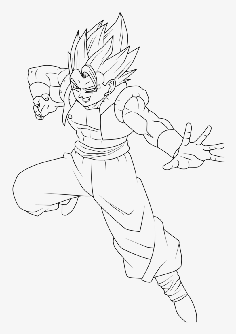 Gogeta - Gogeta Lineart Png, transparent png #2407932