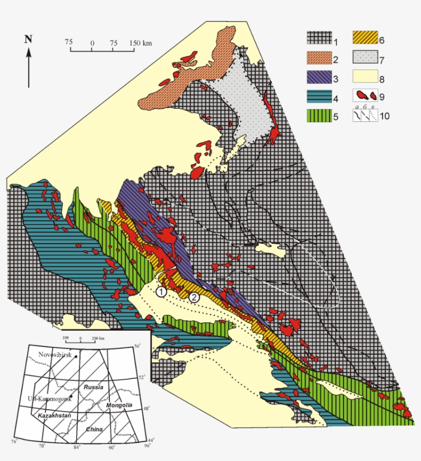 Tectonic Scheme Of Altai Collision System , After (vladimirov - Atlas, transparent png #2408456