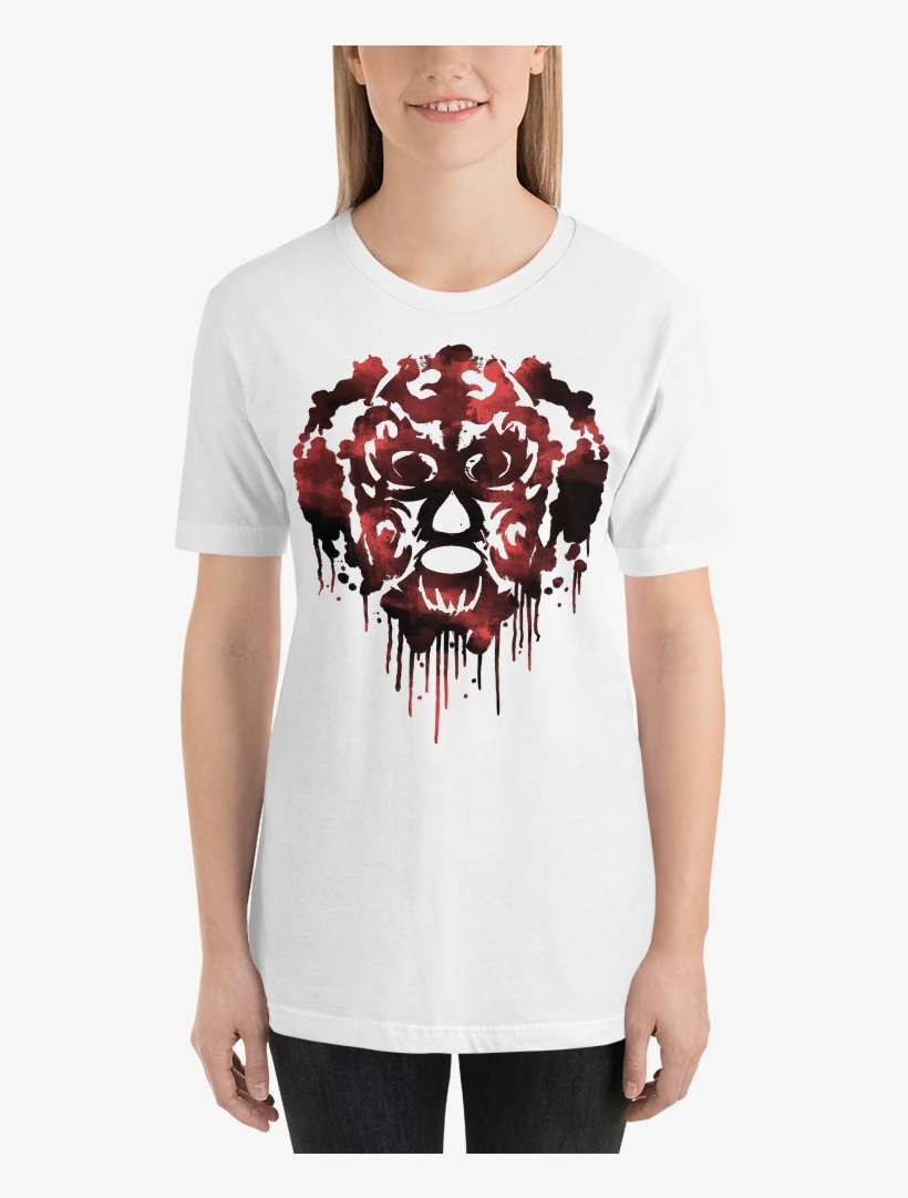 "rorschach Lucha Red&black" Pro Wrestling Shirt - T-shirt, transparent png #2408916