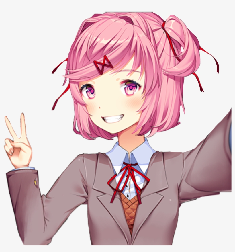 Natsuki Bestgirl Ddlc Dokidokiliteratureclub Dokidokili - Natsuki Png, transparent png #2409239