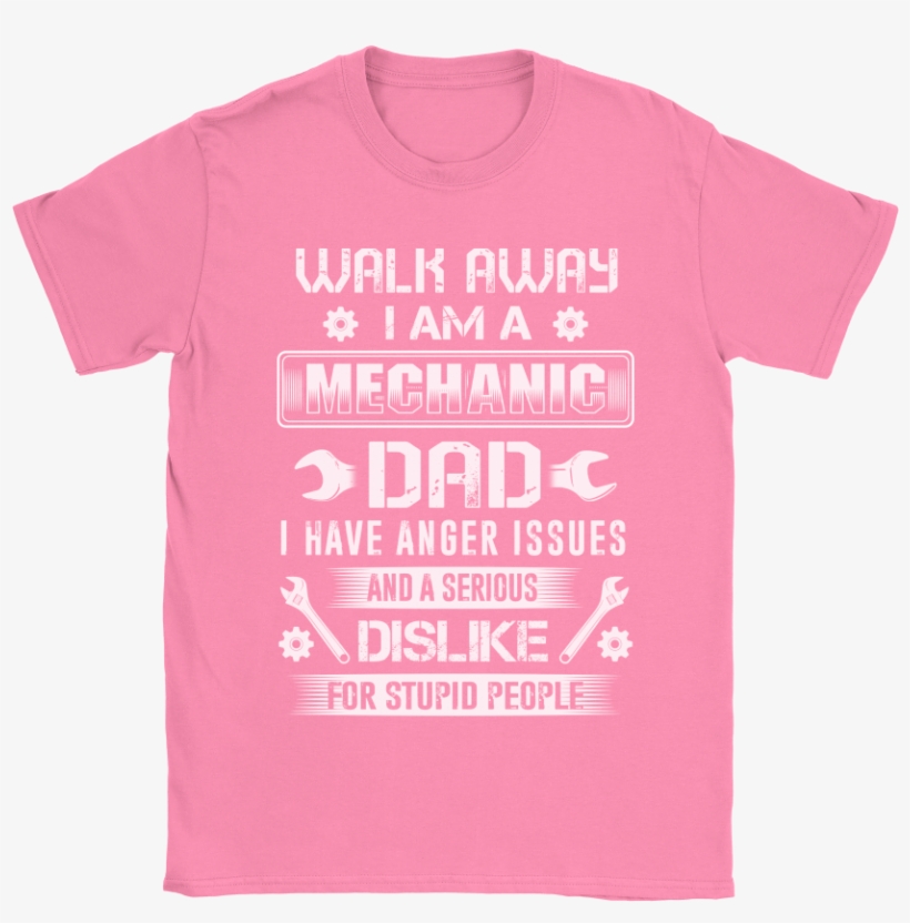 Walk Away I Am A Mechanic Dad Shirts - Mercedes Logo T Shirt, transparent png #2409268