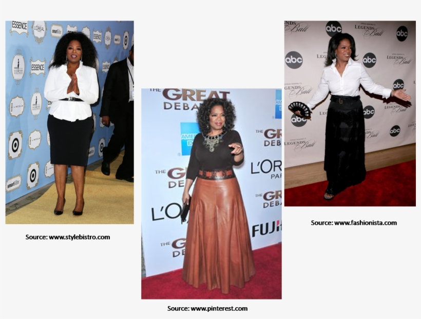 Oprah Winfrey -busty Inverted Triangle Body Shape - Busty Inverted Triangle, transparent png #2409497