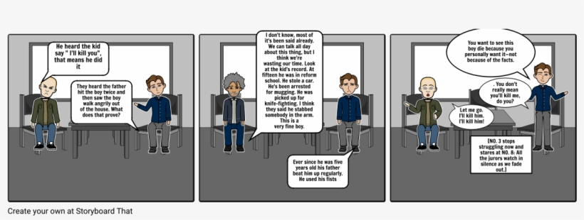 12 Angry Men Scene By Madison Farrell - Cartoon, transparent png #2409539