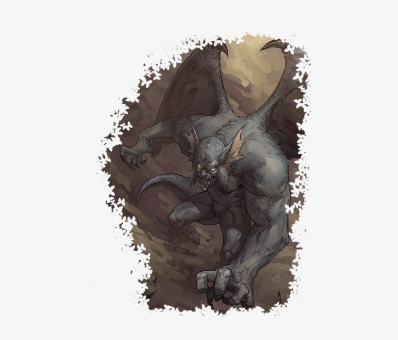 Enormous Humanoid Statues With Powerful Wings, Gargoyles - Gargoyle Gwent, transparent png #2409616