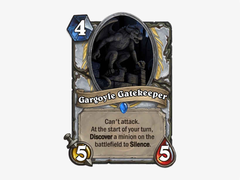 Gargoyle Gatekeeper - Un Goro Hearthstone Cards, transparent png #2409636
