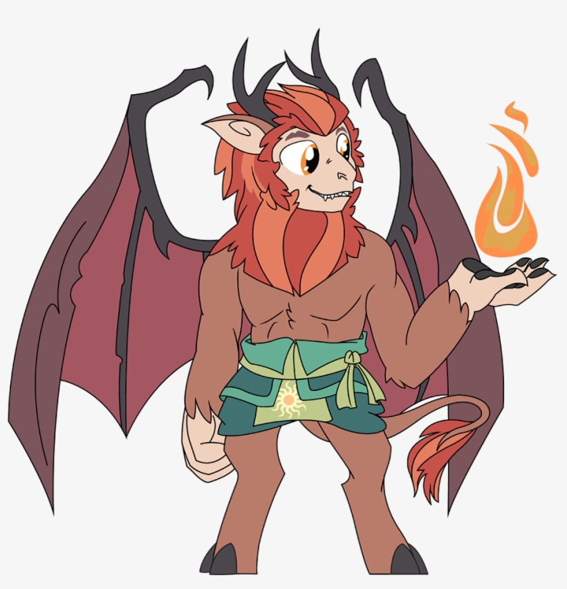 Dbkit, Fire, Gargoyle, Horns, Hybrid, Oc, Oc - My Little Pony Gargoyle, transparent png #2409902