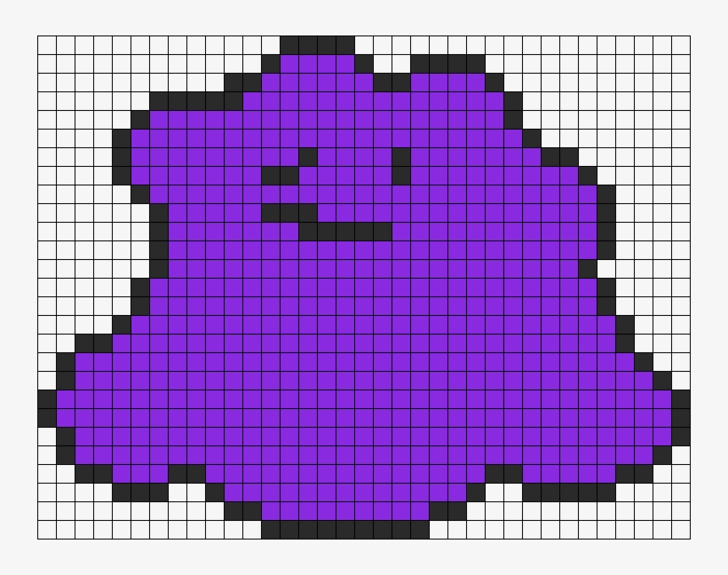 Ditto Pokemon Perler Bead Pattern / Bead Sprite - Dora Pixel Art, transparent png #2410009