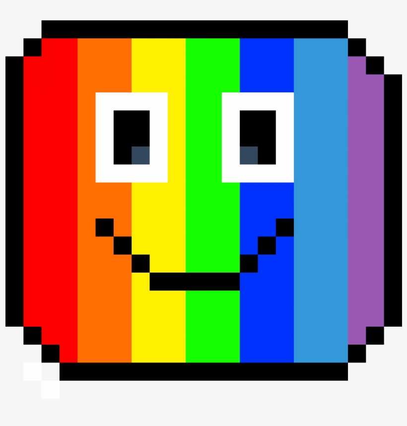 New Rainbow Emoji - Planeta Pixel Art, transparent png #2410547
