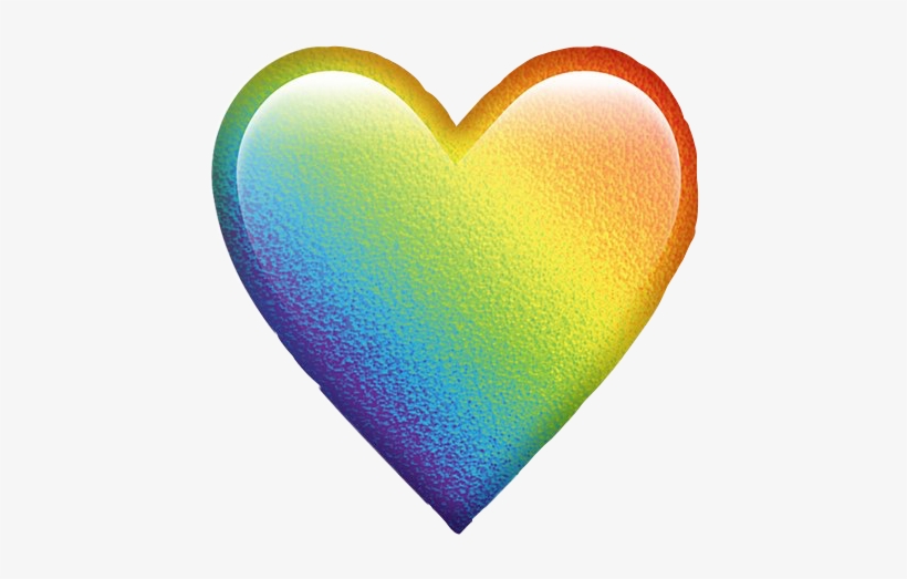 Heart Rainbow Emoji Emojiheart Heartemoji Rainbowheart - Heart Any Color Emoji, transparent png #2410568