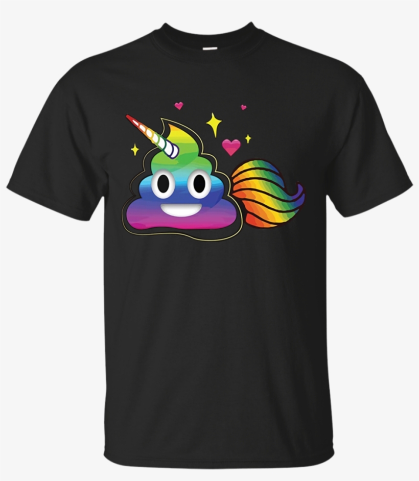 Cute Girl Rainbow Emoji Poop Shirt - Cute Girl Rainbow Emoji Poop T-shirt, transparent png #2410707