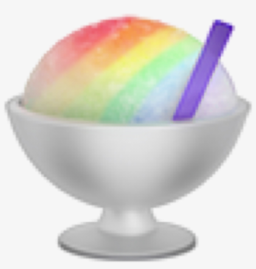 Shaved Rainbow Ice Cream Emoji🍧🌈 Freetouse Freetoedit - 🍧 Emoji, transparent png #2410814